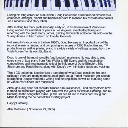 Doug Parker: Soloso and Sets (liner notes)